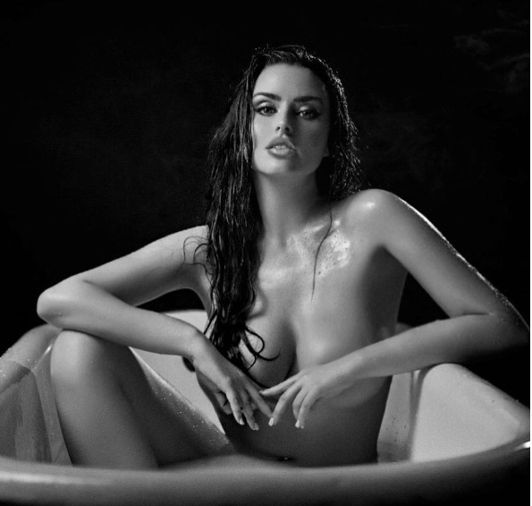 Abigail Ratchford in the tub